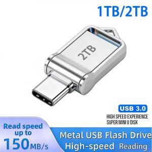 플래시 드라이브 카메라 액세서리 2TB 고속 USB 3.0 Type-C OTG 메탈 펜 1TB 휴대용 메모리 스틱 새로운
