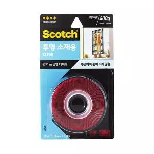 3M 스카치 투명 소재용 강력 폼 양면테이프 CL120 (18mmx2M)