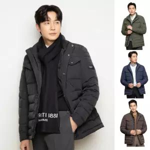 포근한 구스다운 남자 겨울 방풍 발수 골프 자켓 내추럴 일상 깔끔