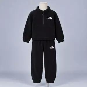 노스페이스 키즈 키즈 캠프아웃 플리스 크루 세트 BLACK NT7TS56S