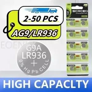 계산기 시계 배터리용 알카라인 단추 셀 250PCSAG9 LR936 SR936SW 394 394A L936F 1.5V
