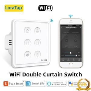 Tuya 스마트 라이프 EU WiFi 더블 커튼 블라인드 스위치 롤러 셔터 전기 Google 홈 Alexa Echo 음성 제어 D