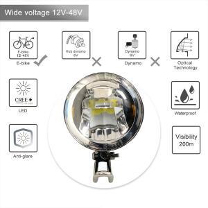 링크베스트 헤드라이트 LED 자전거 70 럭스, 6-48V 전조등 세트 (후미등 포함)