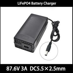 87.6V 3A LiFePO4 충전기(냉각팬 포함) 24S 72V 76.8V 리튬인산철 배터리용 스마트 고속 충전기 일반