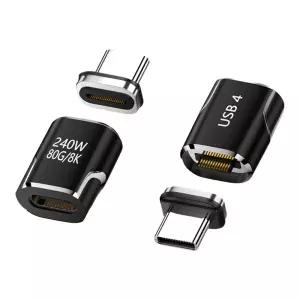 C타입 마그네틱 젠더 USB4 2.0 240W 80Gbps 8K 자석 충전