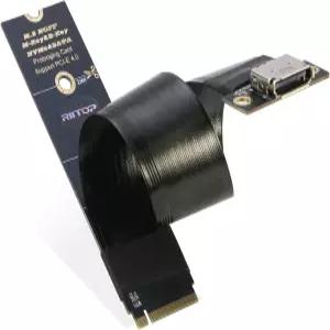 RIITOP M.2 NVMe to Oculink SFF-8612 Extender 15cm PCIe 4.0 x4 4i Host Adapter for eGPU and SSD