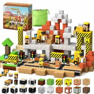 포레스트 테마 자석 블록 100pcs STEM 교육용 빌딩 큐브