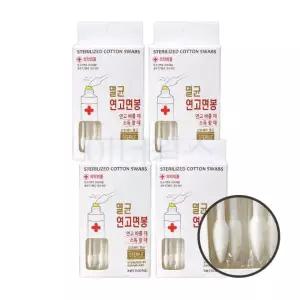 4개 연고면봉 풍성 유기농 30개입 순면면봉 종이면봉 멸균 국산 감마레이 x