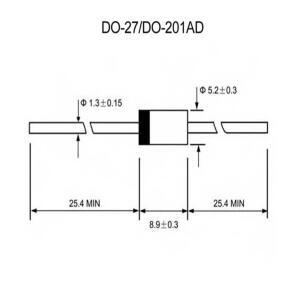 10pcs 1N5822 3A 40V DO-27 DO-201AD 쇼트키 다이오드