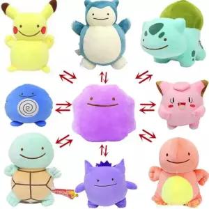 SHservice 메타몽변신인형 모찌 25cm 쿠션 변신 피카츄 백변괴변