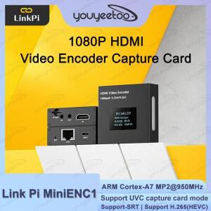 Link Pi MiniENC1 HDMI 인코더 휴대용 스트리밍 풀 1080P60 RTSP H265 라이브 방송 비디오 UVC 캡처 카드