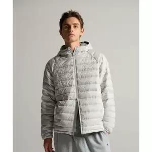 CHAMPION 후디드 라이트 다운 재킷 Light Grey