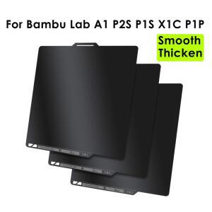 밤부랩 P2S 빌드 플레이트 P1S X1C A1 P1P 양면 두꺼운 스무스 PEI 프린트 플레이트 업그레이드 강력 접착