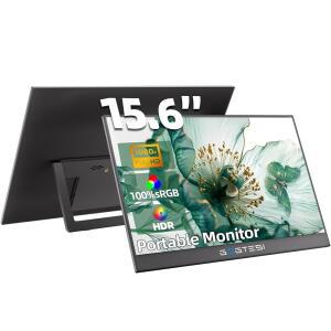 고테시 15.6인치 무선 휴대용 모니터 1080P FHD 울트라 슬림 디스플레이 WiFi 연결 180 조절 가능 노트북 MAC 휴대폰 PS5용 내장형 경량 여행용