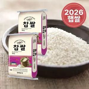 [NS홈쇼핑][2026년산] 국산 찹쌀 20kg(10kg/2개)[36269628]