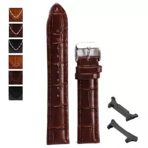 SML340 갤럭시워치9 40mm 시계줄 가죽 미싱 무늬 스트랩 커넥터 호환밴드