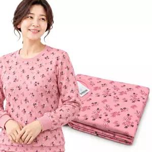 BYC 여성 삼중보온 겨울내복 꽃나염 상하세트 빅사이즈까지