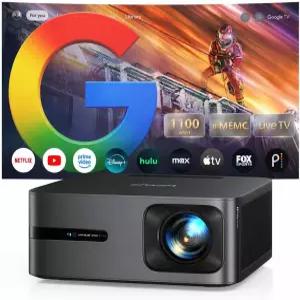 WiMiUS G2 구글 TV 4K 스마트 프로젝터 1100 ANSI MEMC Gemini AI HDR10 30W 돌비 오디오 오토포커스 WiFi