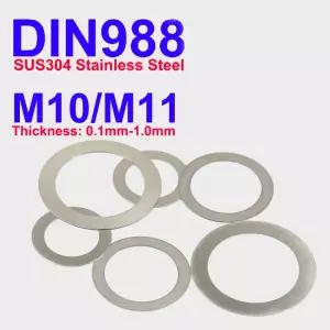 M10 M11 DIN988 SUS304 스텐 조정용 심 와셔 초박형 평 가스켓