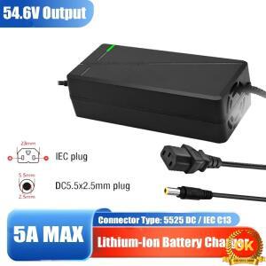 48V 5A 리튬 배터리 충전기 출력 DC5525 플러그/3핀 IEC C13 삼각 팬 내장