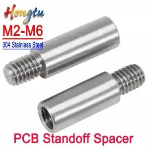 304 스테인레스 스틸 나사산 기둥 - M2-M6 L+4/6/8mm PCB 스탠드오프 스페이서