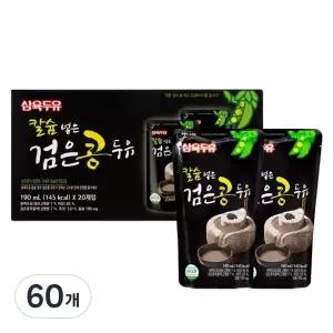 삼육두유 칼슘 넣은 검은콩 두유 파우치 190ml 60개 190ml 60개