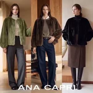 아나카프리 26FW 프리미엄 FAUX 밍크 볼륨 코트 1종