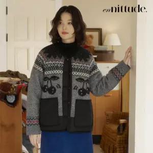 [엔니튜드]26FW 울 니트 레이어드 패딩