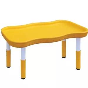 친절한탄씨 책상 학습 테이블노랑 블럭테이블 옐로우 키즈 아기테이블 기본다리 놀이테이블 열린