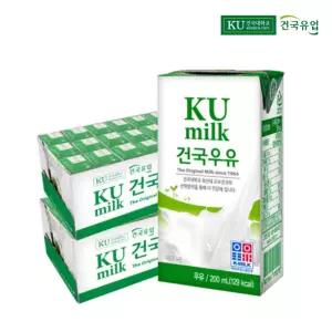 건국유업 건국우유 멸균 우유 200ml x 48팩