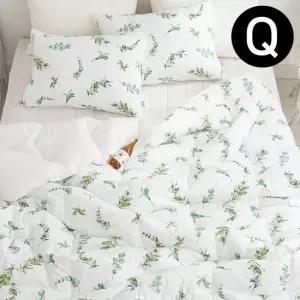 침구교체 내추럴 광목 순면 차렵이불 패드세트 퀸 Q 화이트