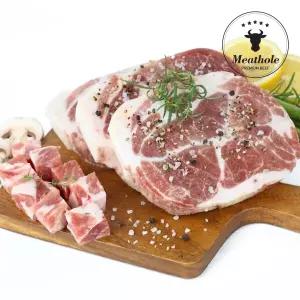 보리먹은 돼지 목살 스테이크 큐브 1kg (200gX5팩)