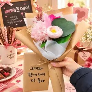 수능선물 빼빼로데이 꽃선물 여자친구 꽃다발 선물세트(상품선택)