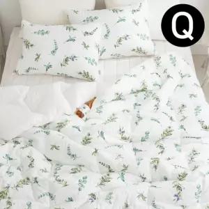 해피니 내추럴 광목 순면 차렵이불 패드세트 퀸 Q (화이트)