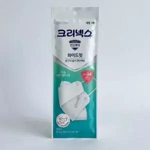 크리넥스 KF94 와이드핏 4단 국내생산 마스크 화이트 대형 1P X 40개