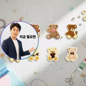 지금 필요한 디자인 와펜 8개 전용 패치 테디베어 열부착 세트