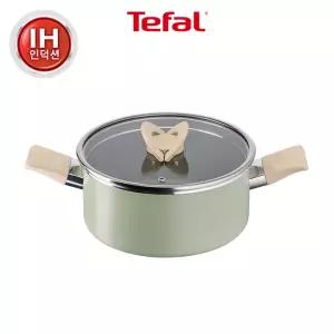 [테팔] 인덕션 블라썸 민트 양수냄비 20cm