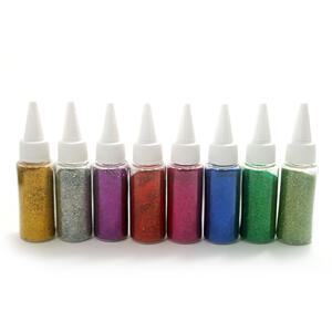 [열린화방]한국모루 반짝이 가루 8색 세트 (65ml/100ml)/만들기/꾸미기/미술재료/네일아트/POP/팝아트