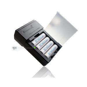 깜냥 K-16 AA/AAA전용 충전기 / 국내생산 / 4알충전가능 / 과충전방지기능 / 100-240V프리볼트