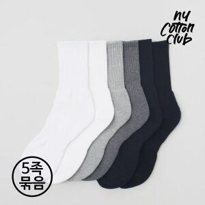 [NY코튼클럽]뉴SM301 남성 무지 스포츠 중목 양말 5족