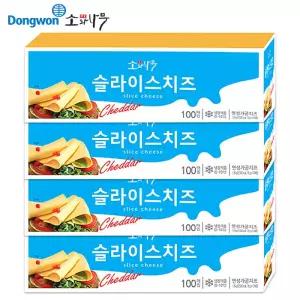 소와나무 체다슬라이스치즈100매입x4팩/냉장