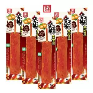 한성 배즙숙성 숯불구이맛 후랑크 70g x 5개 / 편의점 핫바 소세지