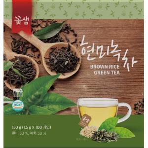 꽃샘 현미녹차 100T/녹차티백