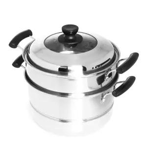 퀸센스 2단 스텐 찜기 26cm 찜냄비 찜솥