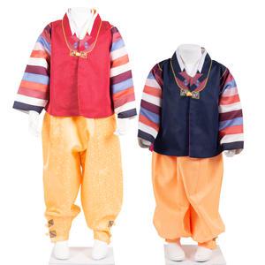 SJ301 아동용 봄가을 공단색동저고리 3PCS 생활한복 개량한복