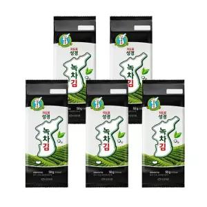 [성경김본사] 대용량 녹차 도시락김 50g(80매)x5봉 - 조각김