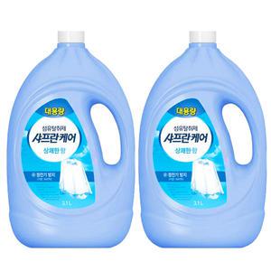 샤프란케어 대용량 섬유탈취제 상쾌한향 3.1L x 2개 리필용 섬유 향수 탈취제 방향제 정전기방지 공병별매