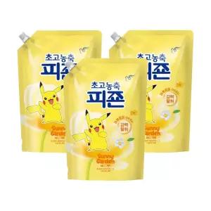 피죤 고농축섬유유연제 리치퍼퓸 1.6L 옐로우 미모사(써니가든) 3개