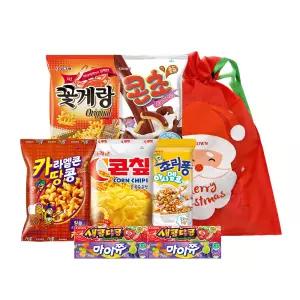(산타파우치 증정) 크라운 과자 실속가득 산타꾸러미 / 과자선물세트 크리스마스 종합세트