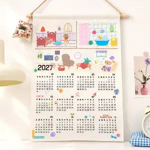 [문구티쳐] 토단 2027 패브릭 캘린더 꾸미기 1인세트 DIY 벽걸이 달력 인테리어소품 꾸미기스티커 단체만들기수업